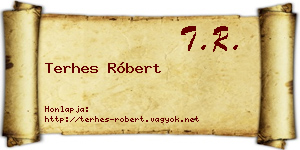 Terhes Róbert névjegykártya