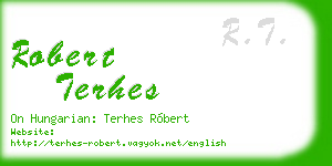 robert terhes business card