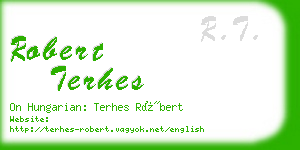 robert terhes business card
